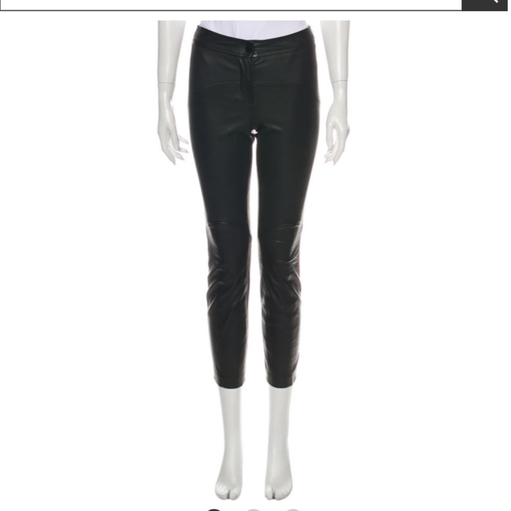 Diane von Furstenberg lamb leather skinny leg
